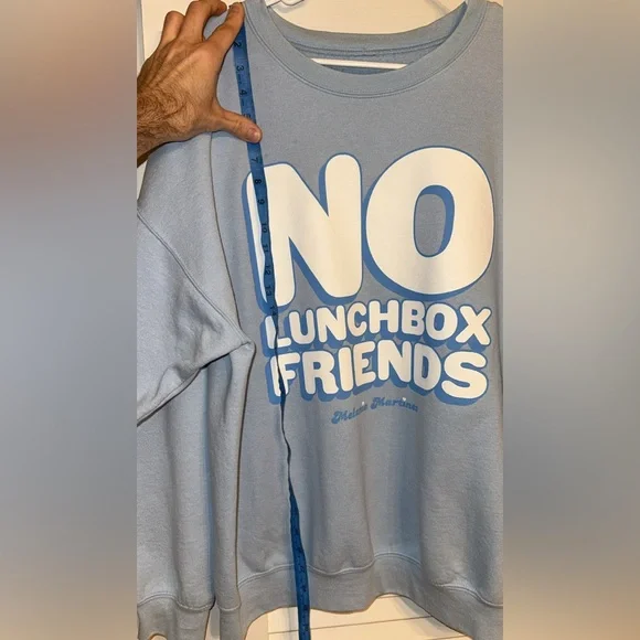 Melanie Martinez Hot Topic Blue Long Sleeve Sweatshirt ‘NO LUNCHBOX FRIENDS’ HTF - Picture 8 of 10